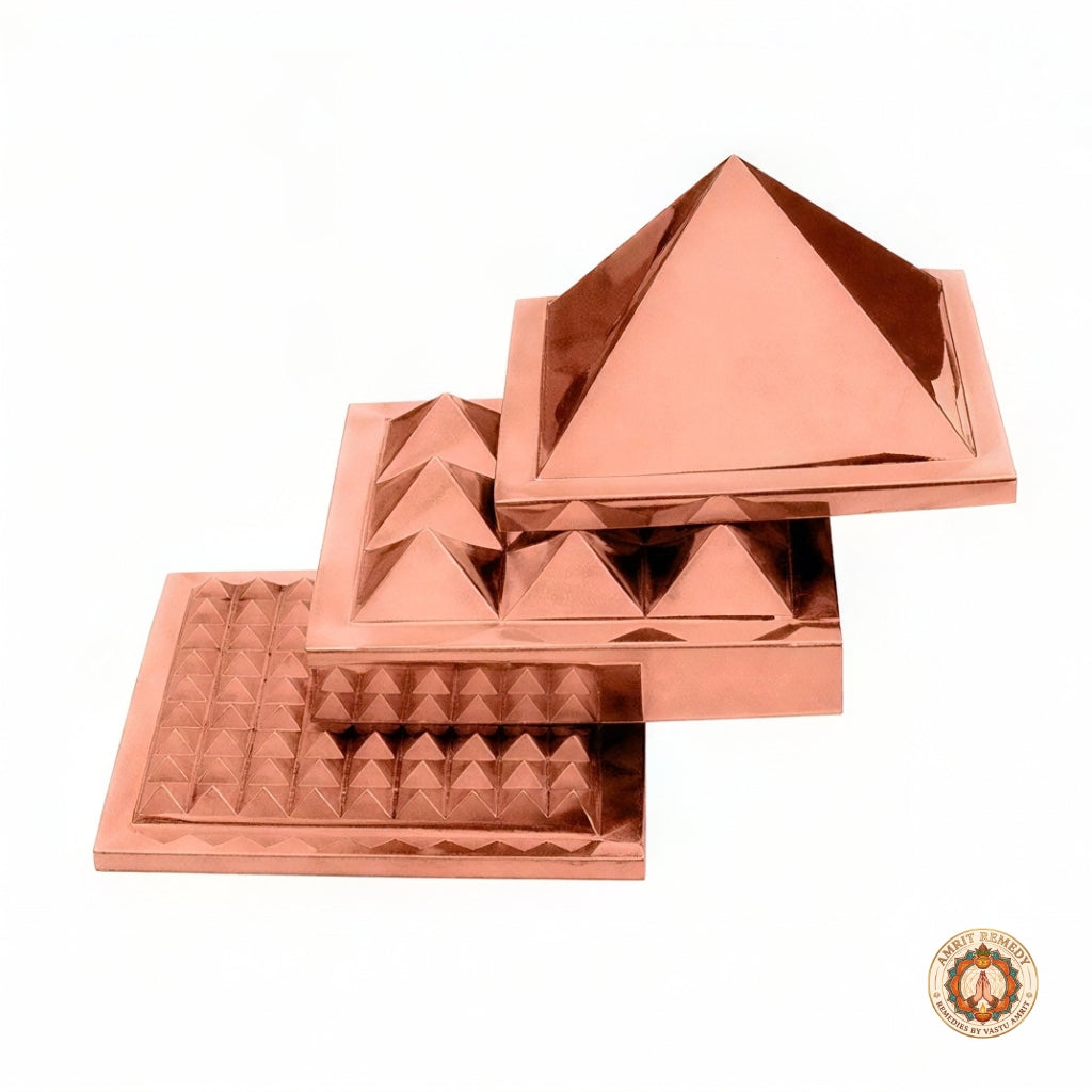 Pure Copper 3-Layer Vastu Pyramid