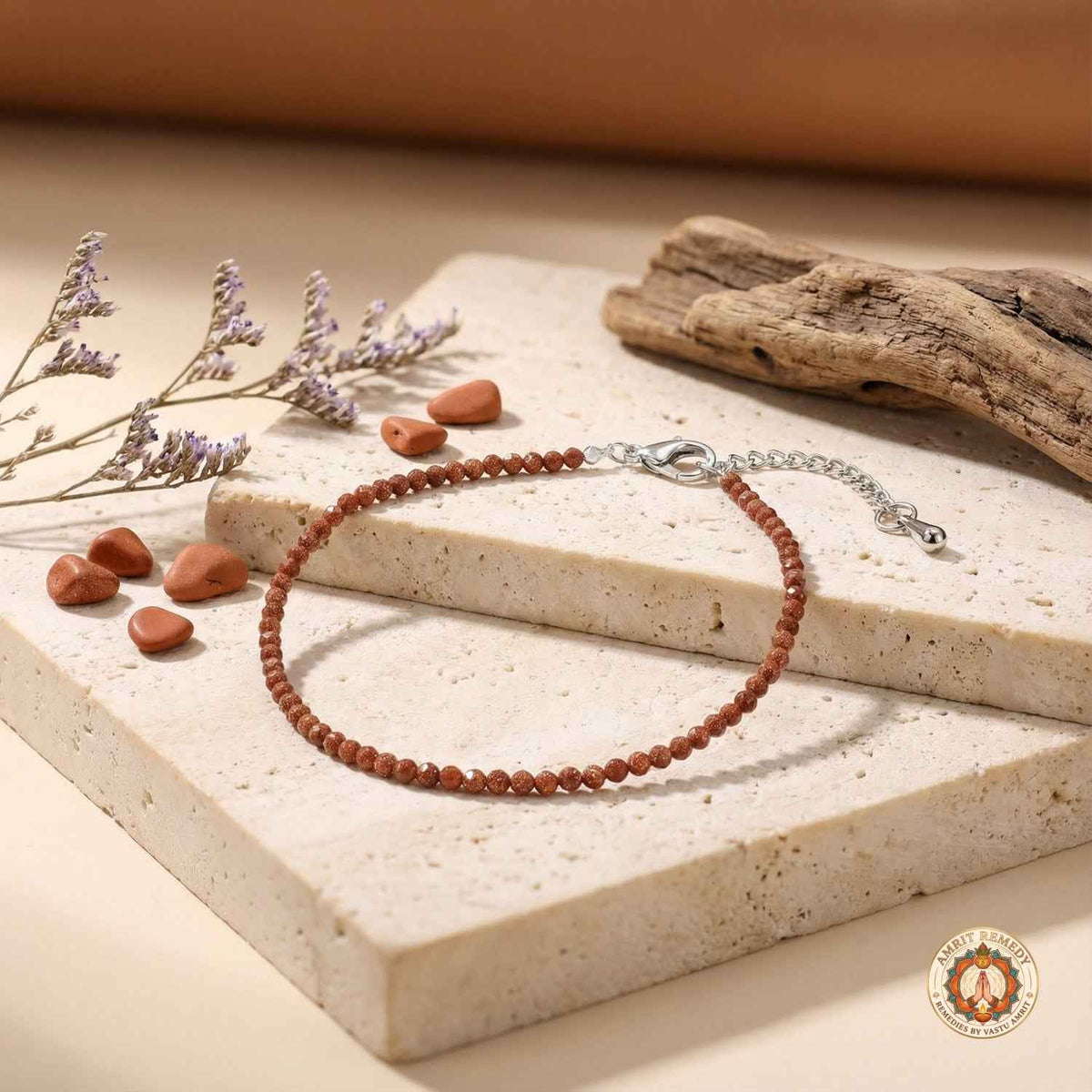 Sun Sitara (Goldstone) Crystal Healing Anklet