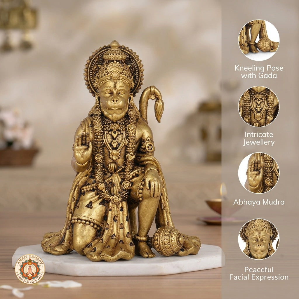 Brass Maruti Nandan Idol for Courage, Protection & Devotion