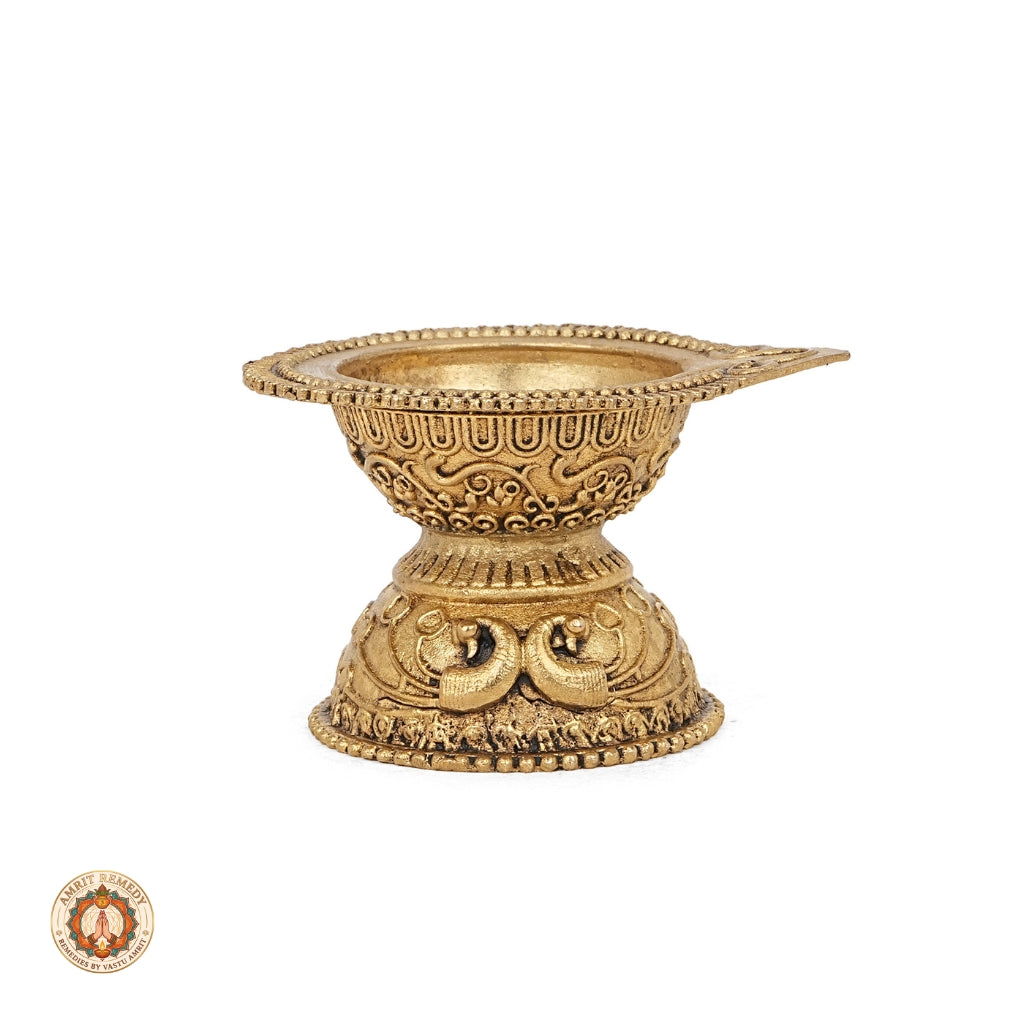 Brass Mayur Oil Lamp for Diwali, Puja & Vastu