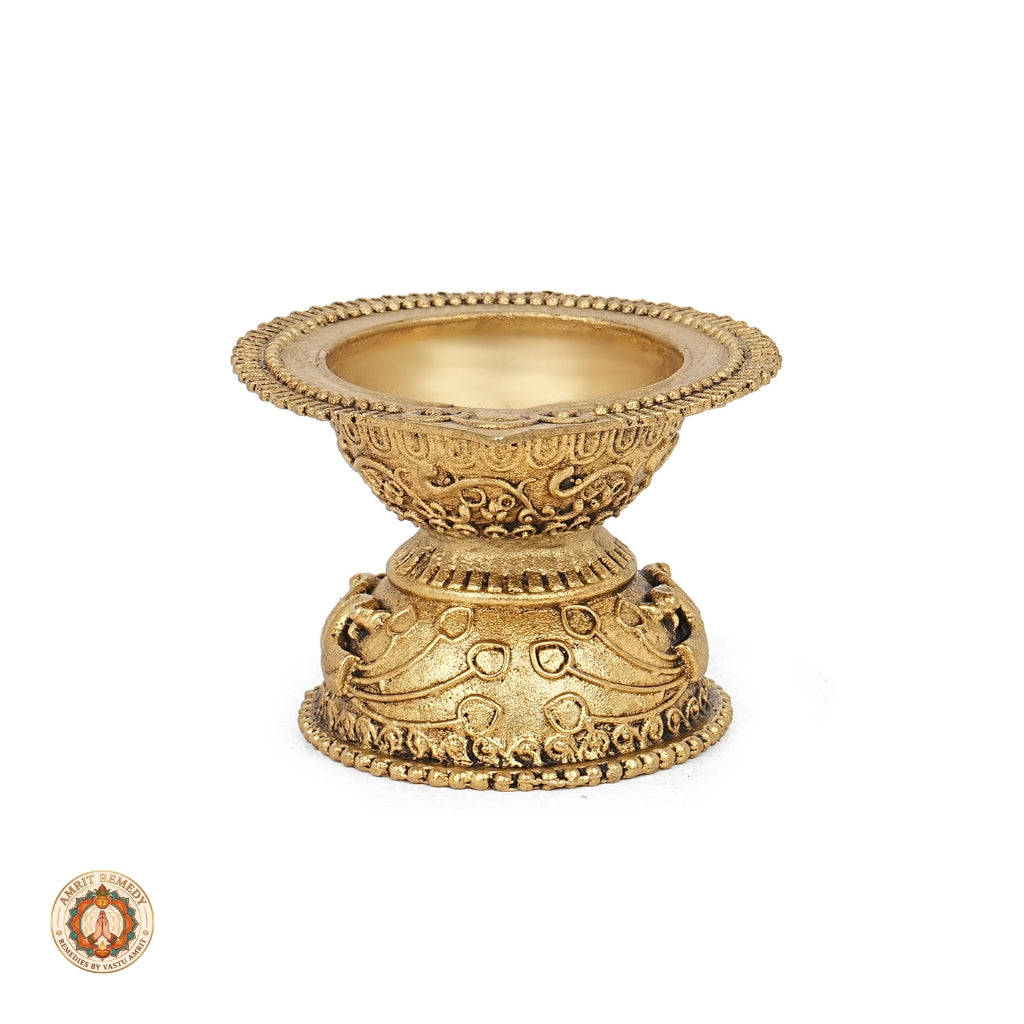Brass Mayur Oil Lamp for Diwali, Puja & Vastu