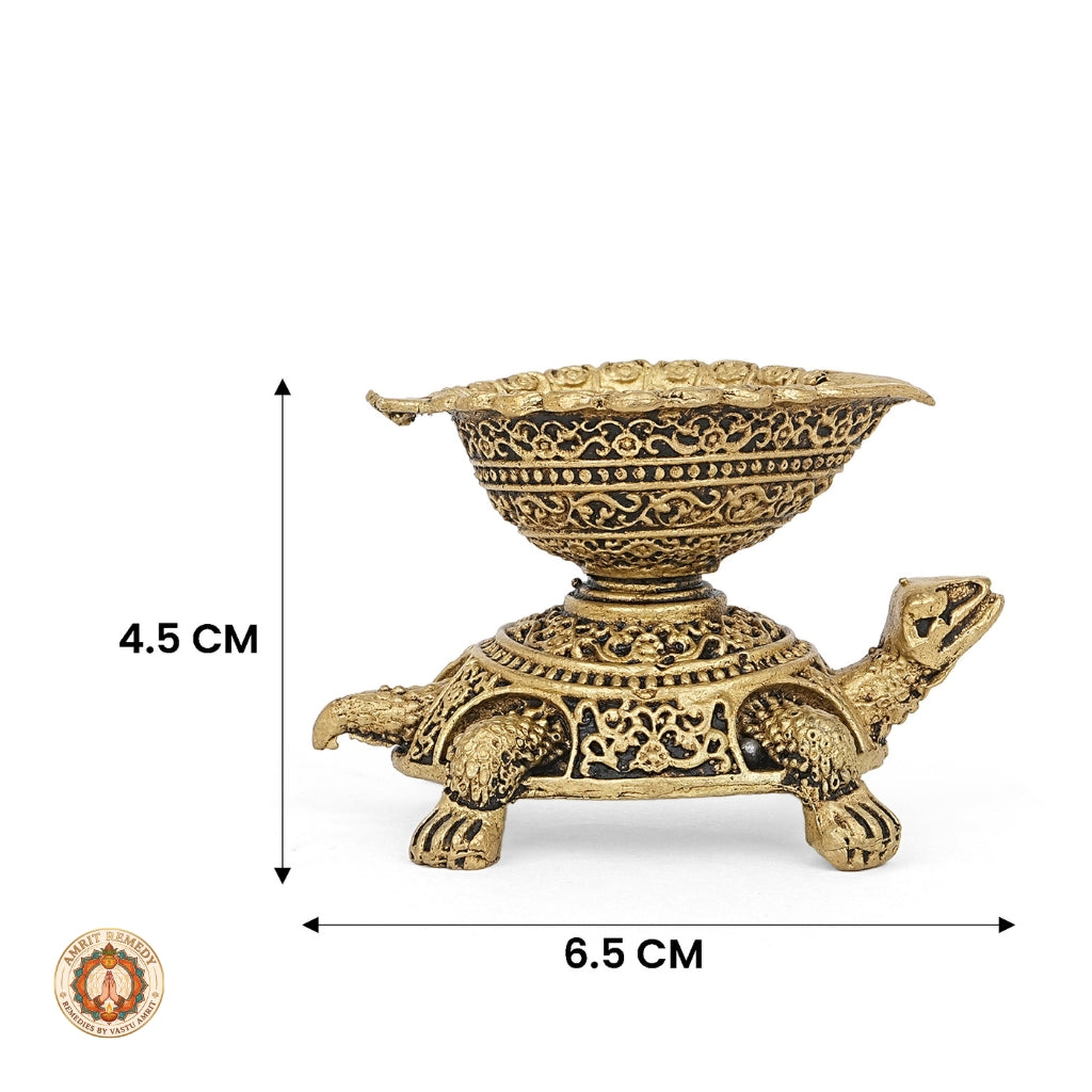 Brass Kachua Diya for Wealth, Longevity & Vastu (4.5 cm)