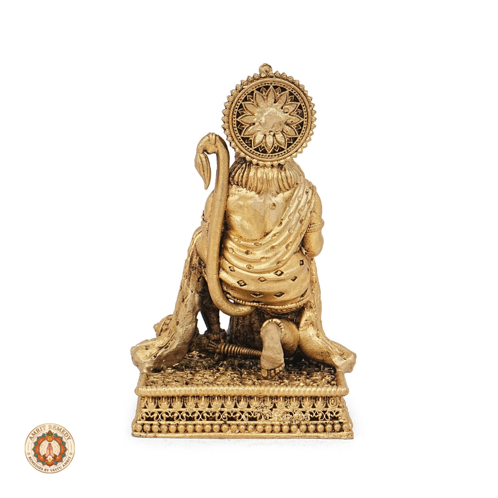 Brass Bajrangbali Murti for Courage, Protection & Vastu (13.5 cm)