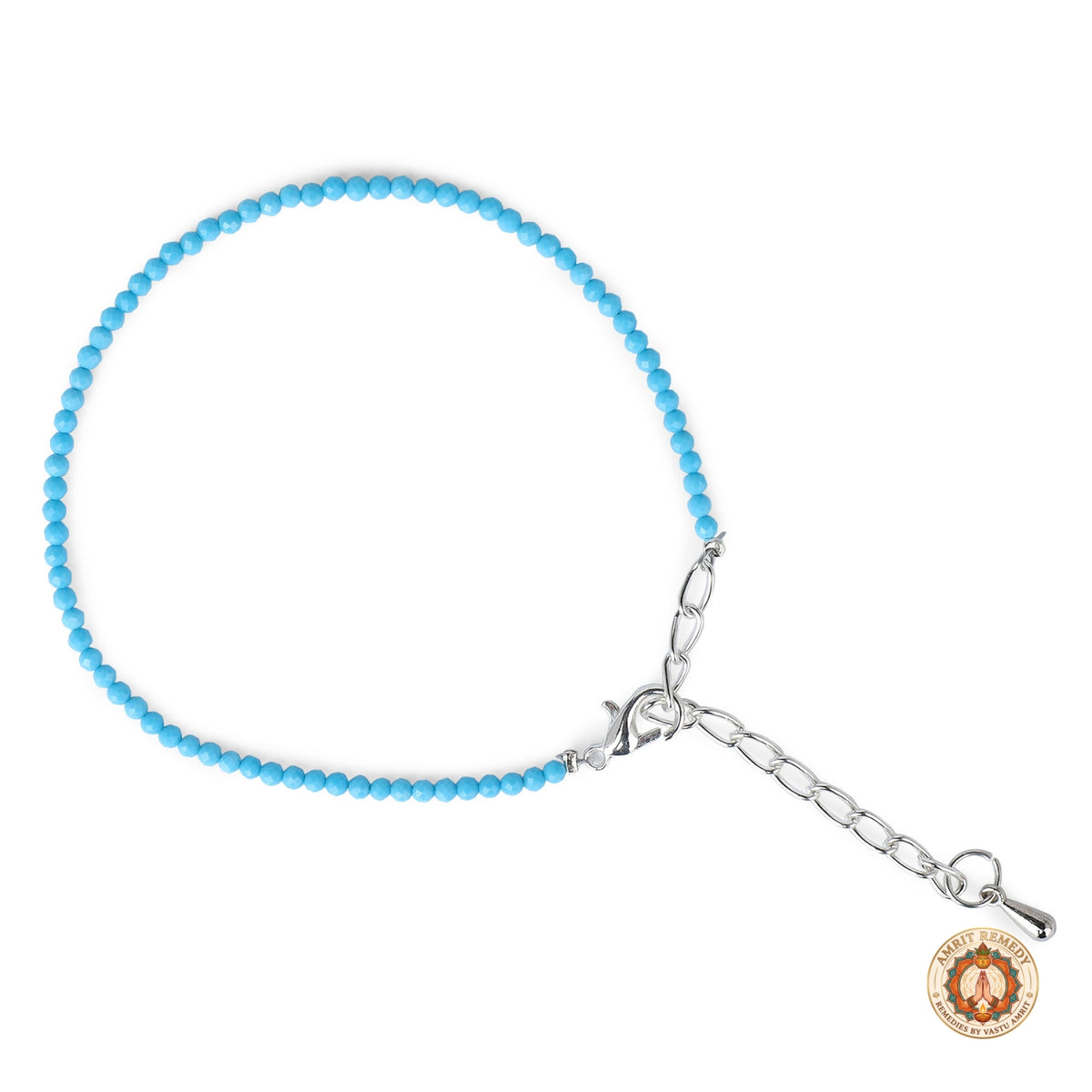 Natural Firoza (Turquoise) Gemstone Healing Anklet