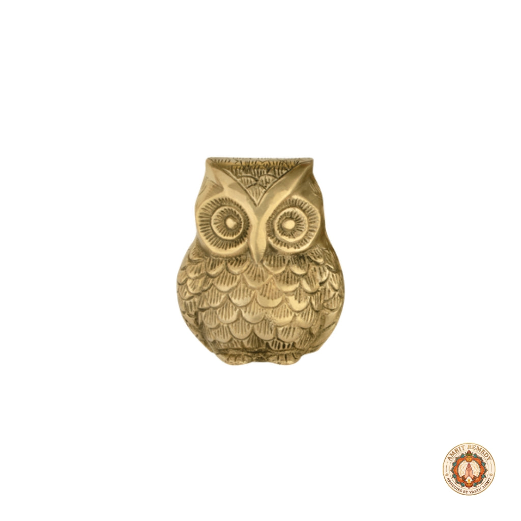 Pure Brass Vastu Owl Idol for Wealth, Wisdom & Positive Energy