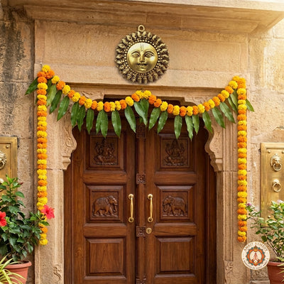 Pure Brass Surya Dev Wall Hanging (6 Inch)