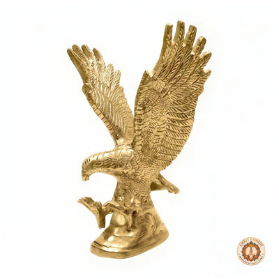 Pure Brass Soaring Eagle Idol (15 cm)- Remedy for Sharp Vision, Leadership & Career Success