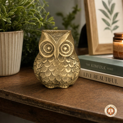 Pure Brass Vastu Owl Idol for Wealth, Wisdom & Positive Energy