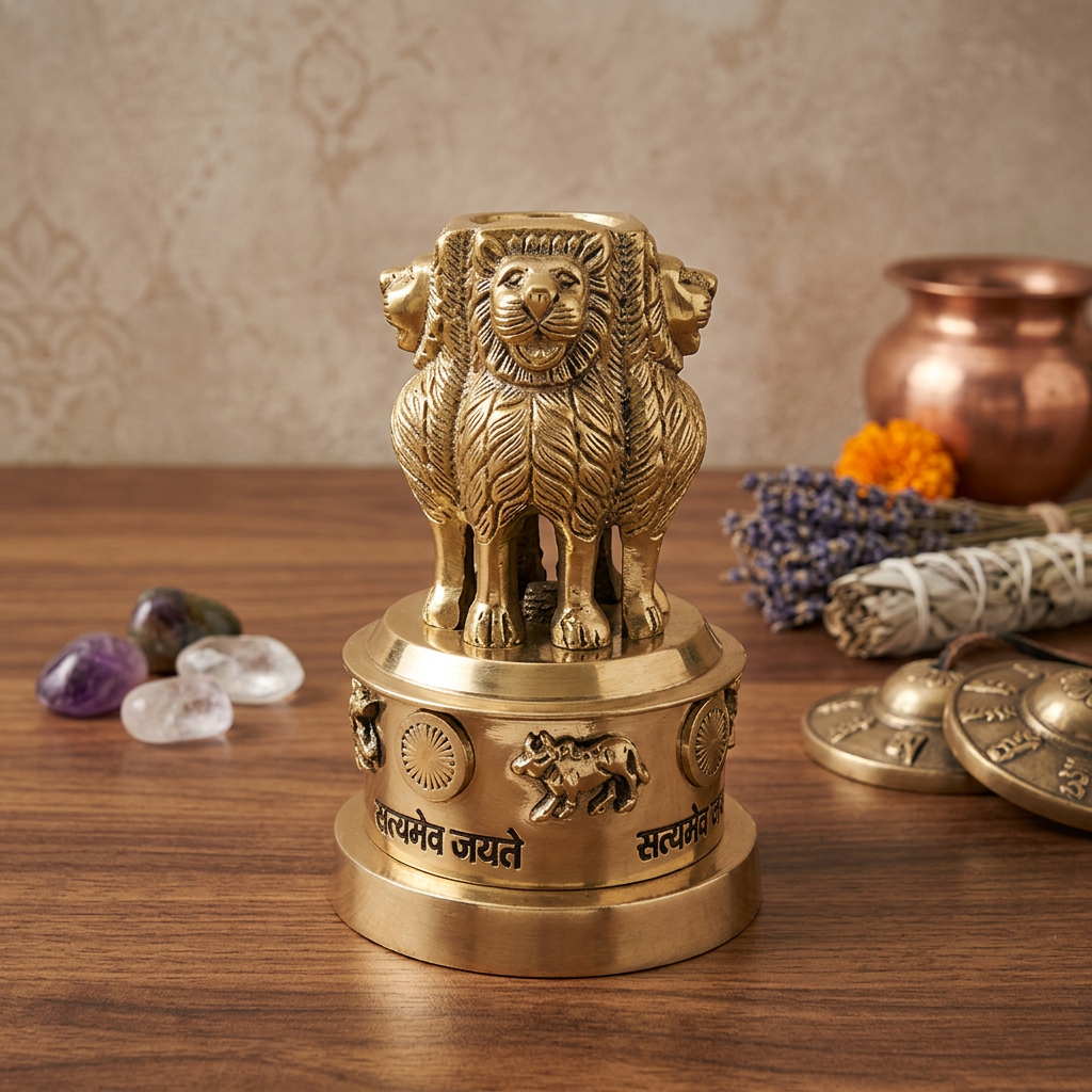 Brass Ashoka Stambh - Vastu Symbol for Success in Politics and Career