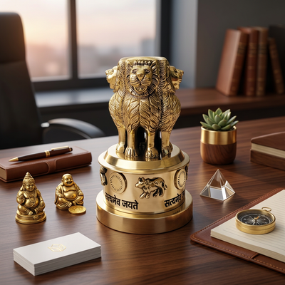 Brass Ashoka Stambh - Vastu Symbol for Success in Politics and Career