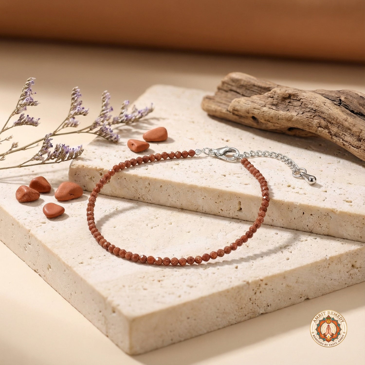 Sun Sitara (Goldstone) Crystal Healing Anklet