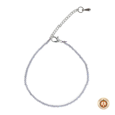 Natural Faceted Lavender Iolite Energy Anklet