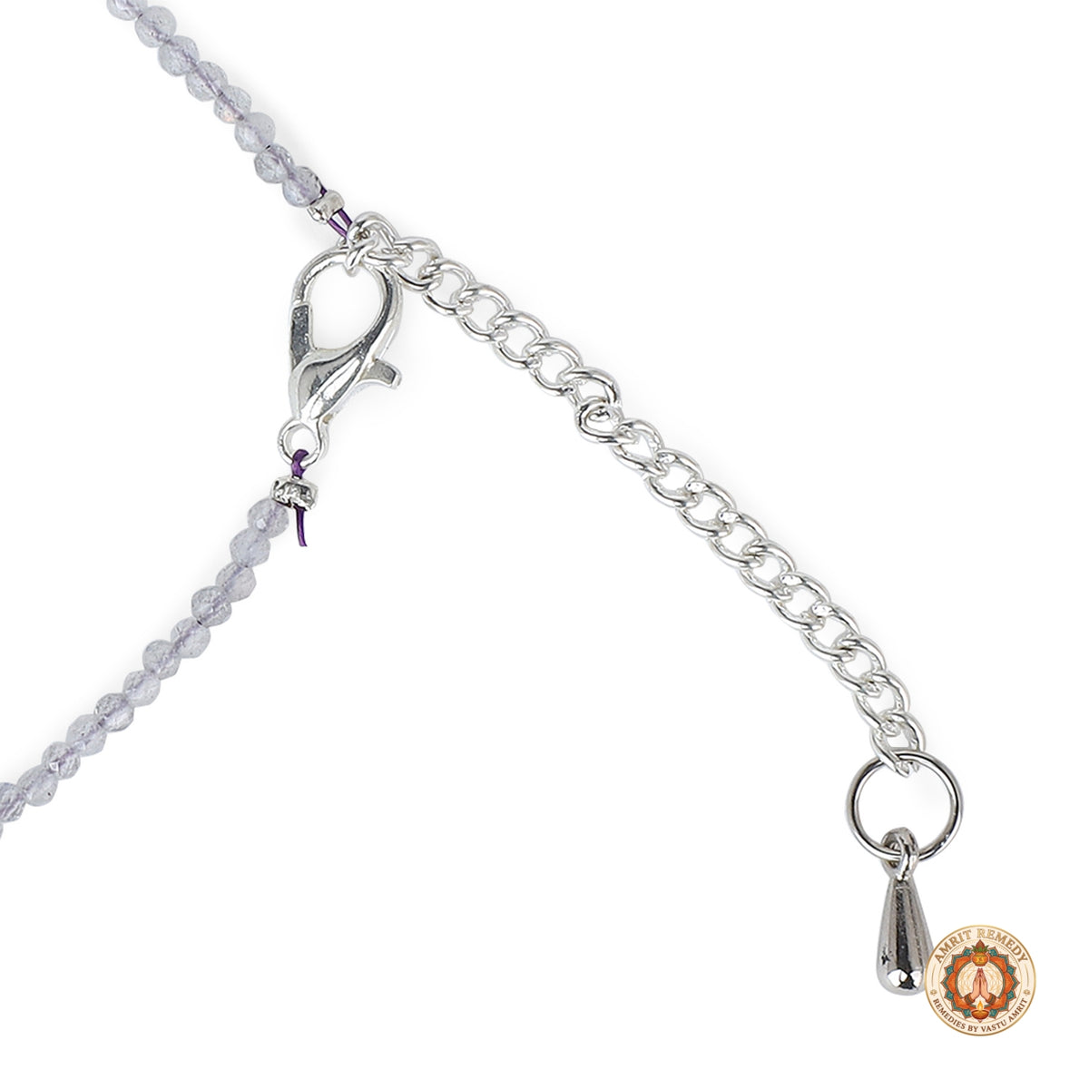 Natural Faceted Lavender Iolite Energy Anklet
