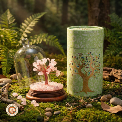 Rose Quartz Dome Crystal Tree for Love Attraction  (5 inch)