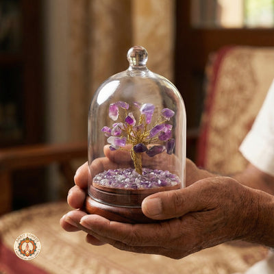 Amethyst Gemstone Dome Tree for Vastu & Healing Decor (5 inch)