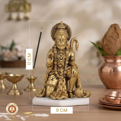 Brass Maruti Nandan Idol for Courage, Protection & Devotion