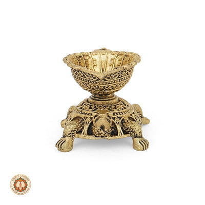 Brass Kachua Diya for Wealth, Longevity & Vastu (4.5 cm)