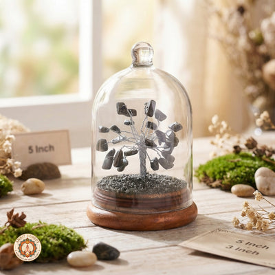 Abundance Pyrite Gemstone Dome Tree for Vastu & Wealth Decor (5 inch)