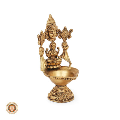 Brass Lakshmi Venkateswara Deepam for Vastu, Puja & Auspicious Decor