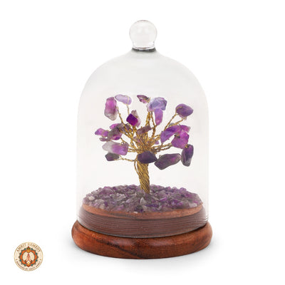 Amethyst Gemstone Dome Tree for Vastu & Healing Decor (5 inch)