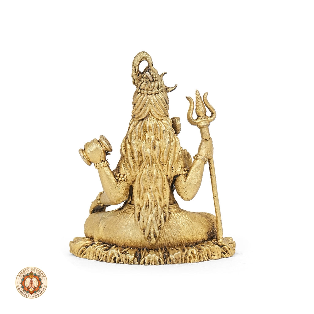 Brass Bholenath Murti for Peace, Meditation & Vastu (6.5 cm)
