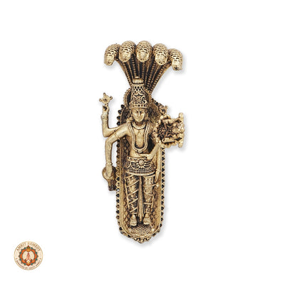 Brass Padmanabha Swamy Murti for Cosmic Peace, Vastu & Pooja