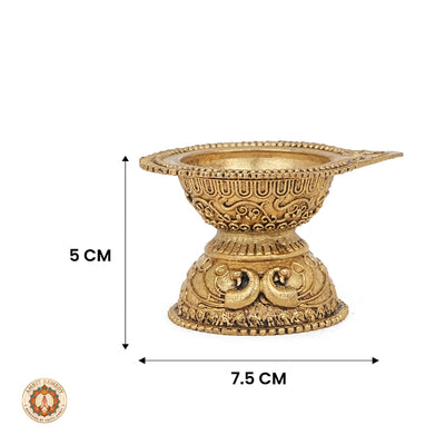 Brass Mayur Oil Lamp for Diwali, Puja & Vastu