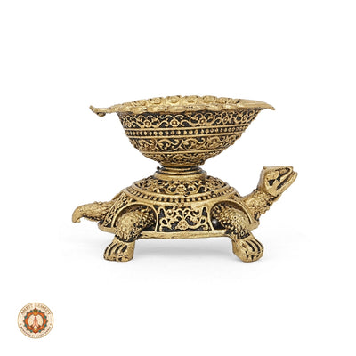Brass Kachua Diya for Wealth, Longevity & Vastu (4.5 cm)