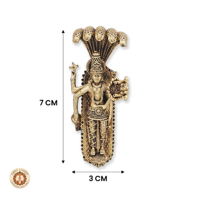 Brass Padmanabha Swamy Murti for Cosmic Peace, Vastu & Pooja
