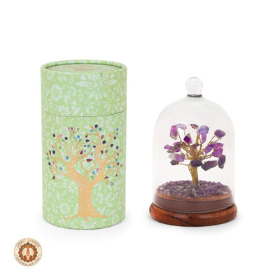 Amethyst Gemstone Dome Tree for Vastu & Healing Decor (5 inch)