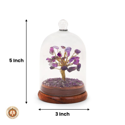 Amethyst Gemstone Dome Tree for Vastu & Healing Decor (5 inch)