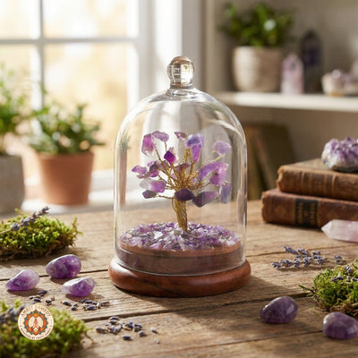 Amethyst Gemstone Dome Tree for Vastu & Healing Decor (5 inch)