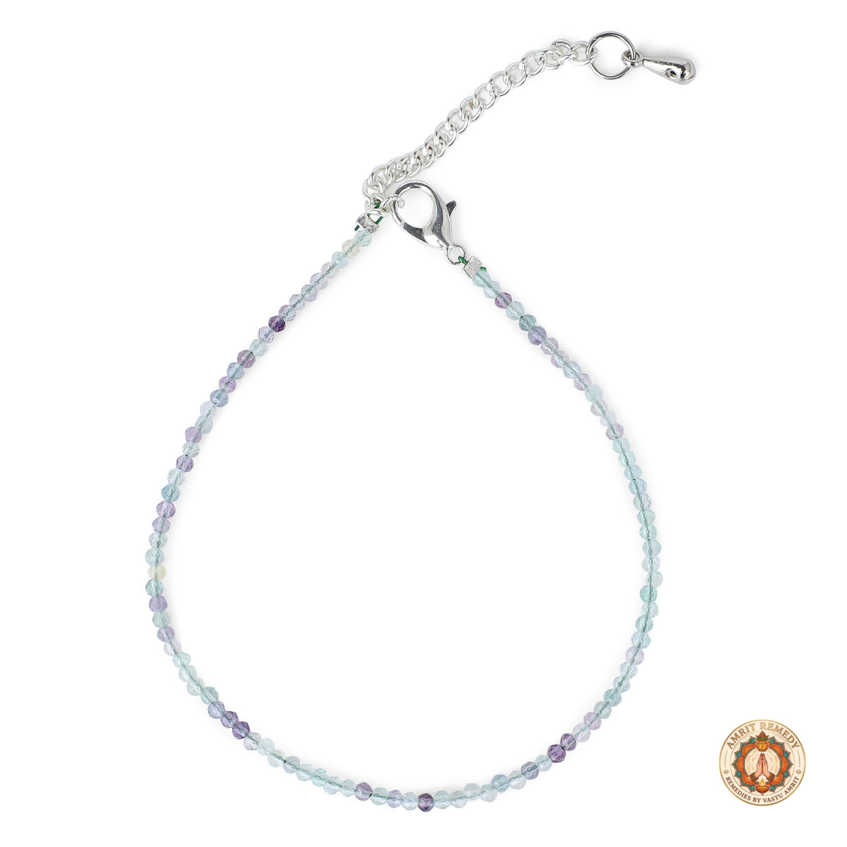 Natural Multi-Fluorite Crystal Healing Anklet
