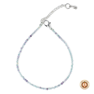Natural Multi-Fluorite Crystal Healing Anklet