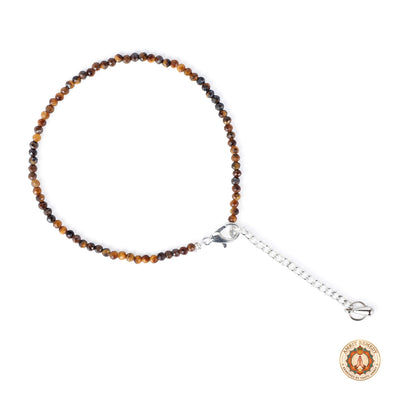Natural Tiger’s Eye Gemstone Protection Anklet