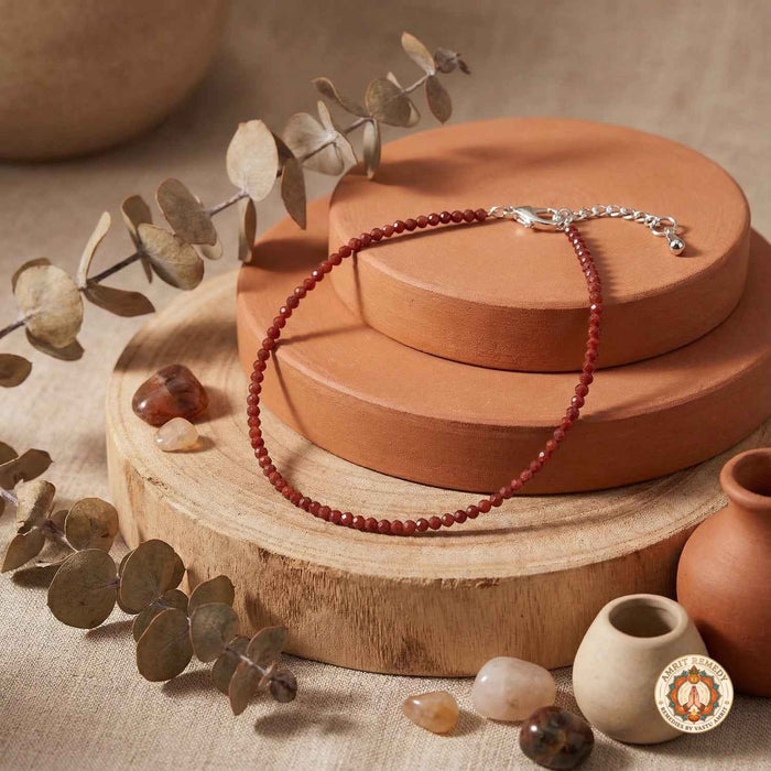 Natural Red Jasper Gemstone Healing Anklet